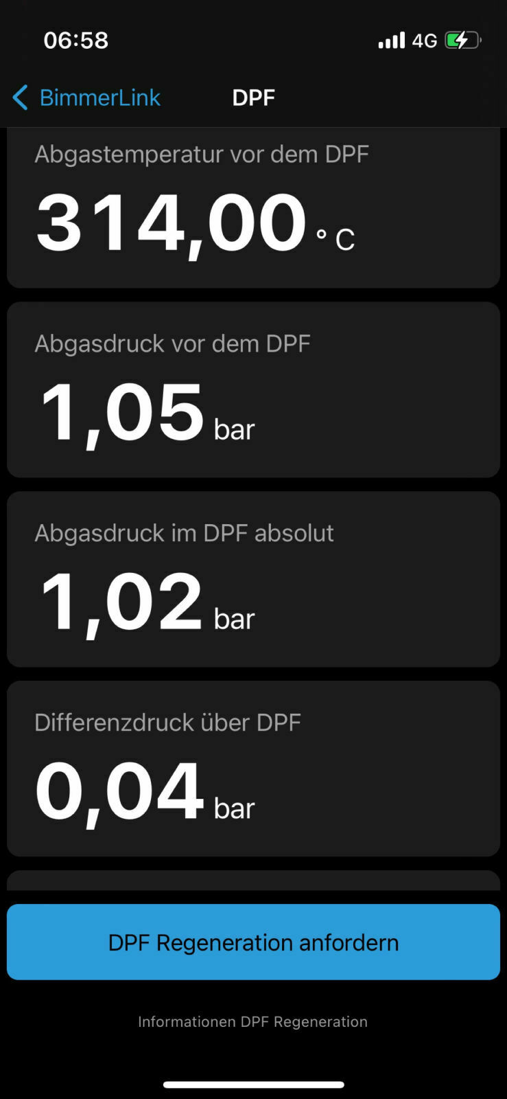 Verhalten DPF-Regeneration