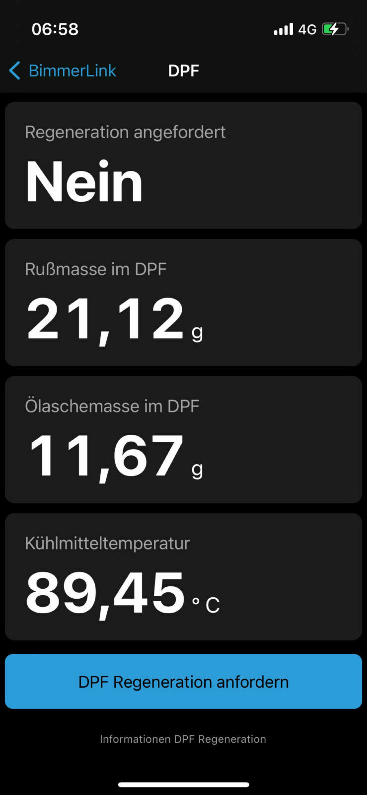 Verhalten DPF-Regeneration