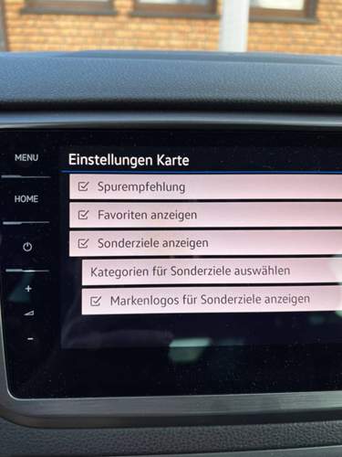 Einstellungen Karte