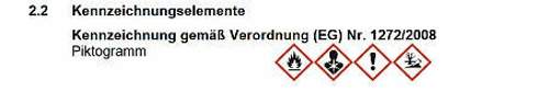 Ferrocen MSDS Auszug