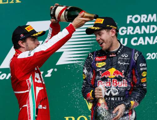 Sektdusche für Vettel: Der Heppenheimer gewinnt in Kanada
