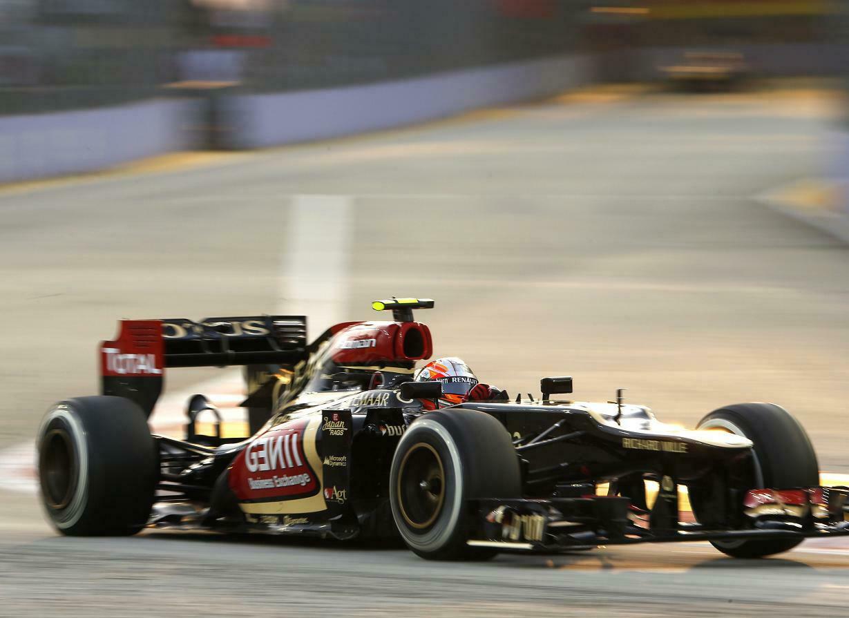 Lotus-Mann Romain Grosjean konnte sich in Singapur den 3. Platz sichern