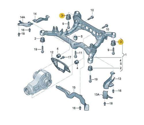 Hilfsrahmen hinten A6 4G FL Quattro