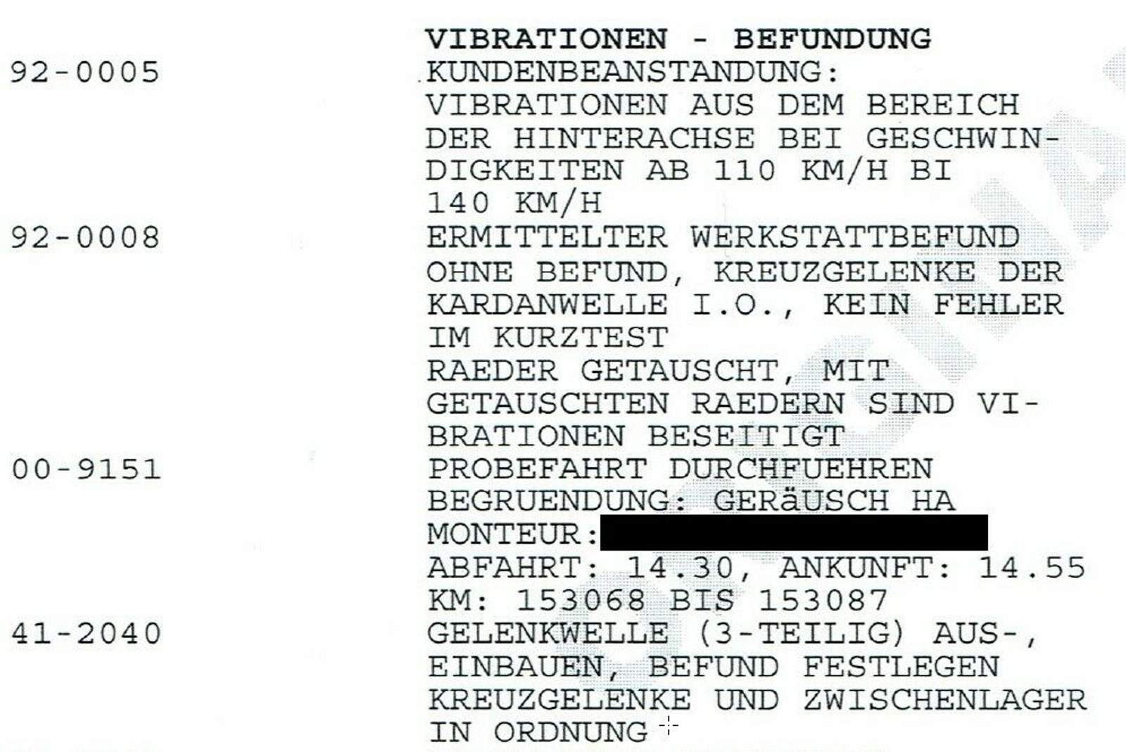 Vibration zwischen 50-60 sowie zwischen 100-140m/h, 3,0l W639, - St