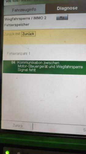 Fehler ausgelesen