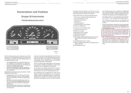 Volvo 850 KI Hinweis Sicherung