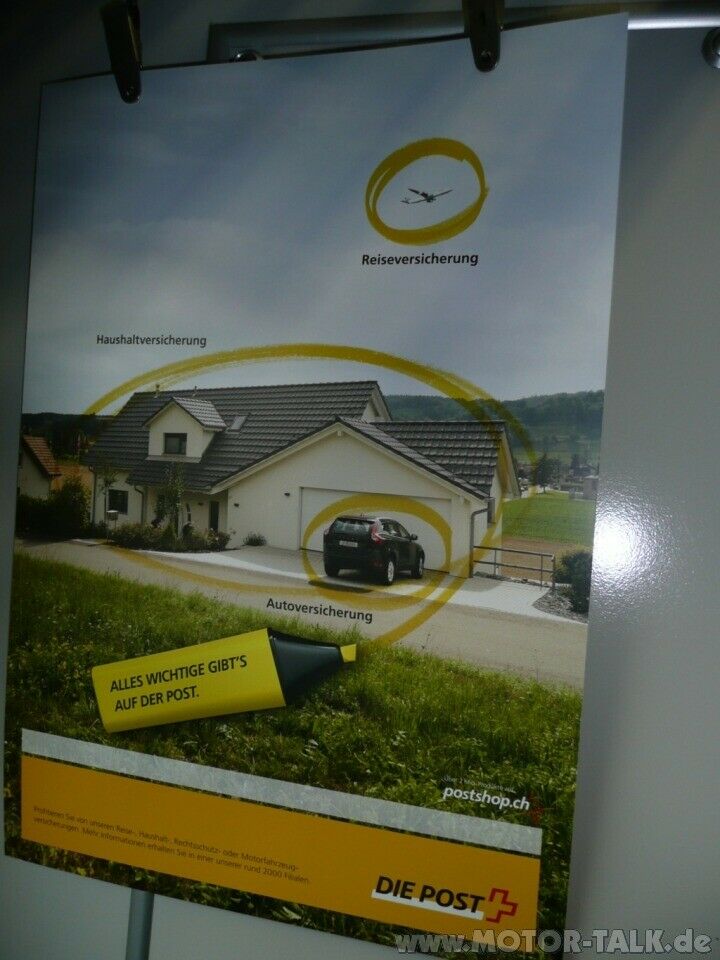 Volvo als Beigabe in anderer Firmen Werbung