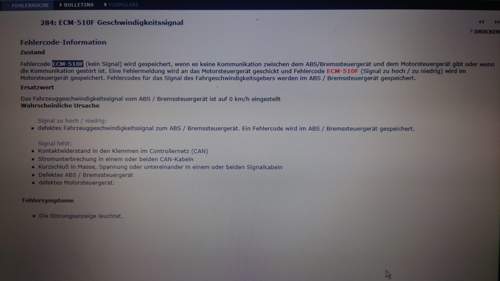 Fehlercodeinformation