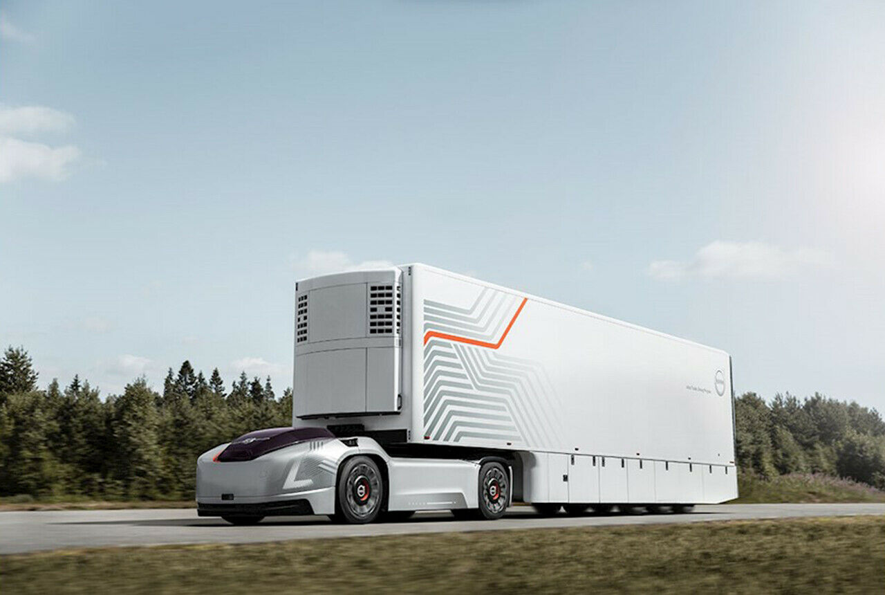 Volvo Trucks stellt auf der IAA Nutzfahrzeuge seine "Vision" vor. Eine Fahrerkabine braucht der autonom-fahrende Lastwagen nicht mehr