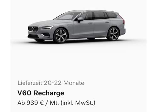 CBV V60 Recharge Lieferzeit