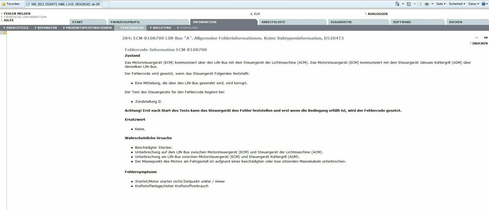 Volvo V60 Probleme mit Lichtmaschiene, ich weiß nicht mehr weiter!