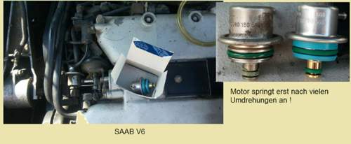 Saab-v6-kraftstoffdruckregler-defekt
