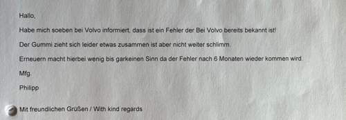 Antwort Volvo
