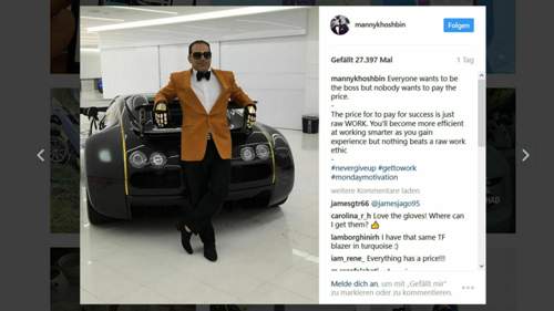 "Nobody wants to pay the Price": Manny Khoshbin zahlte den Preis von rund 2 Millionen Euro. Fahren wird er den Koenigsegg Gryphon dennoch nie
