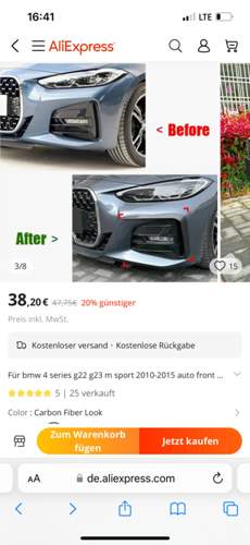 I4 Stoßstangen Spoiler vorne