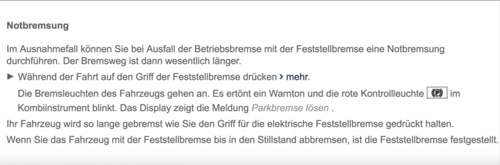 Notfall = Taste drücken