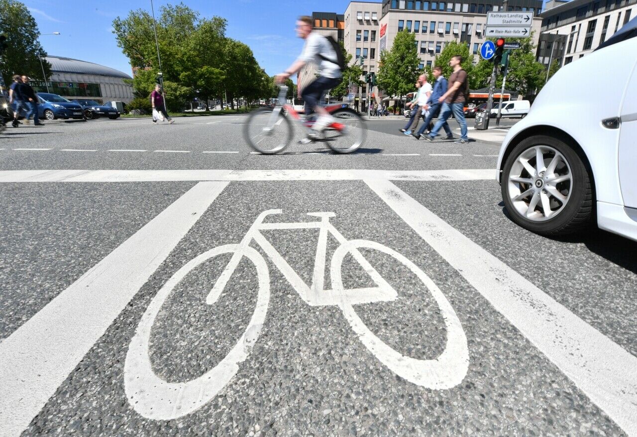Radweg in Wiesbaden