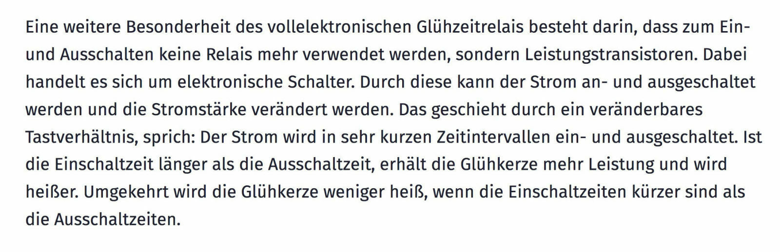 Vorglühsteuergerät