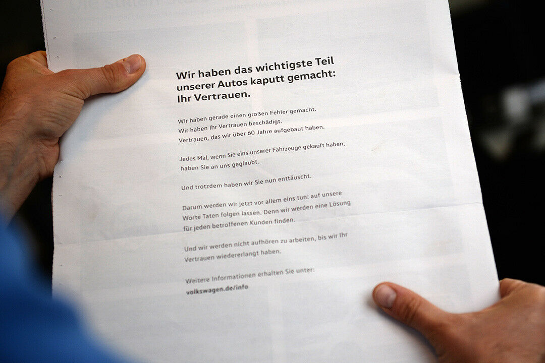 "Wir werden nicht aufhören zu arbeiten, bis wir Ihr Vertrauen wiedererlangt haben."