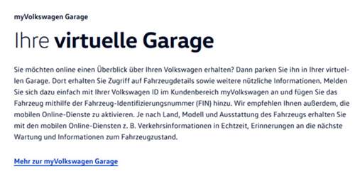 Virtuelle Garage