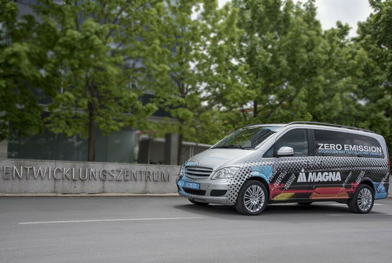Elektro-Viano mit Elektromotoren und Wasserstoff-Range-Extender von Magna