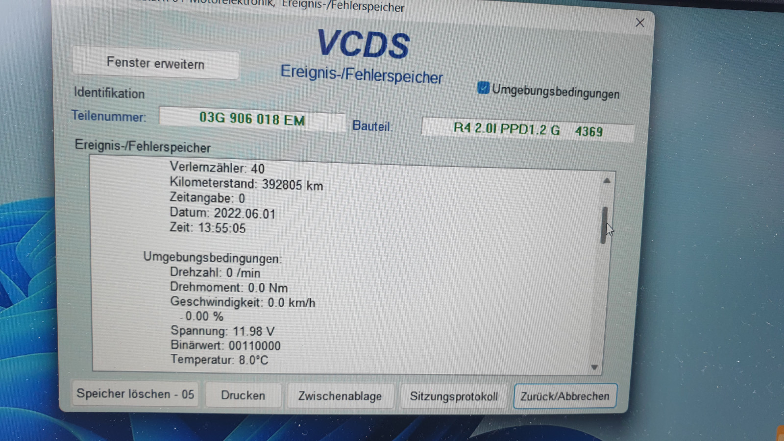 Vw Passat B6 2.0 TDI 170PS BMR - startet schlecht - Fehler Glühkerze + Ventil für Pumpe/Düse
