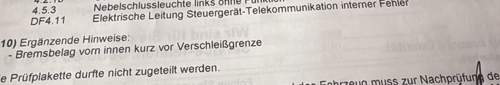 TÜV Bericht