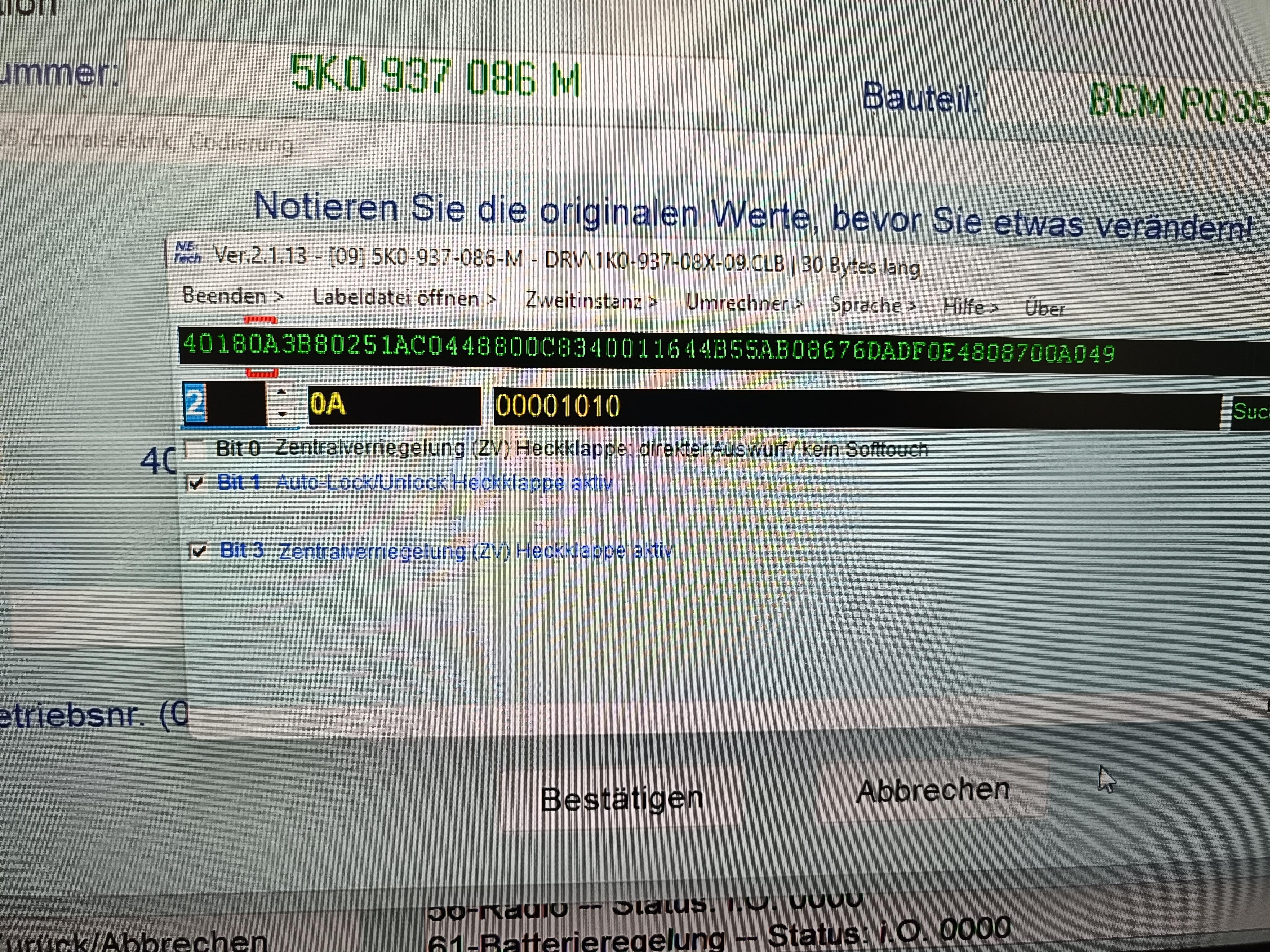 Heckklappenschloss verriegelt nicht
