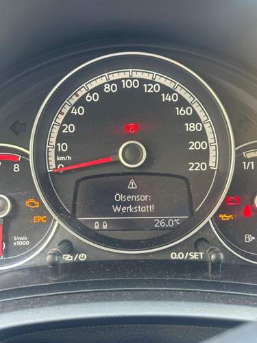 VW UP Fehlermeldung
