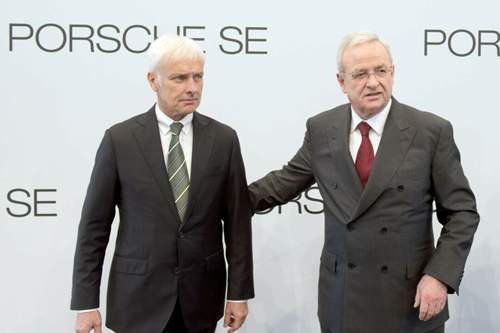 Martin Winterkorn (rechts) und sein möglicher Nachfolger, Matthias Müller