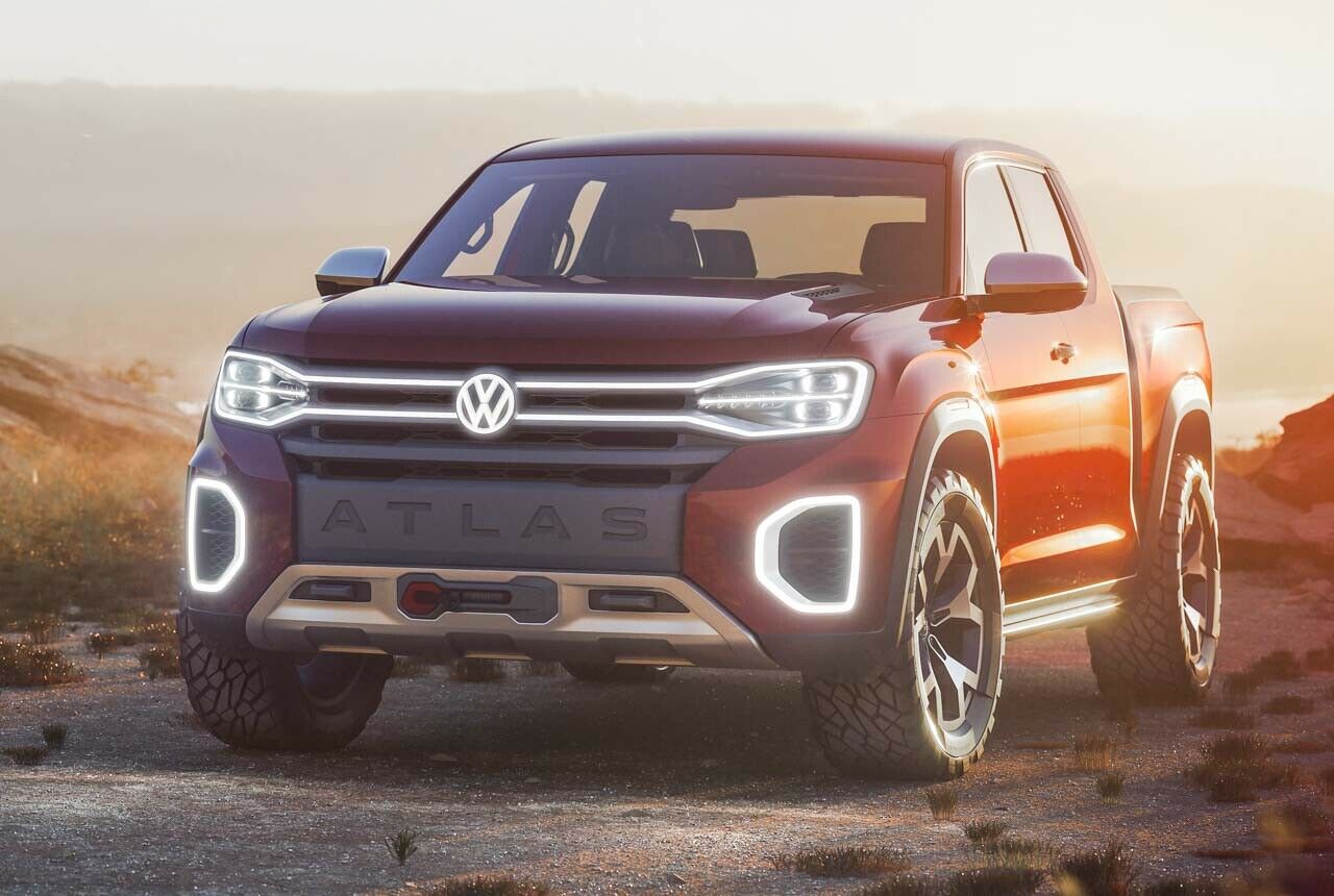 Dicker Laster mit kleiner Architektur: Die Studie VW Atlas Tanoak basiert auf dem Modularen Querbaukasten