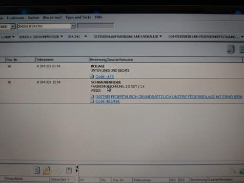 Richtige Federn vorne + untere Beilagen