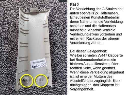 W 447 Verkleidung C-Säule