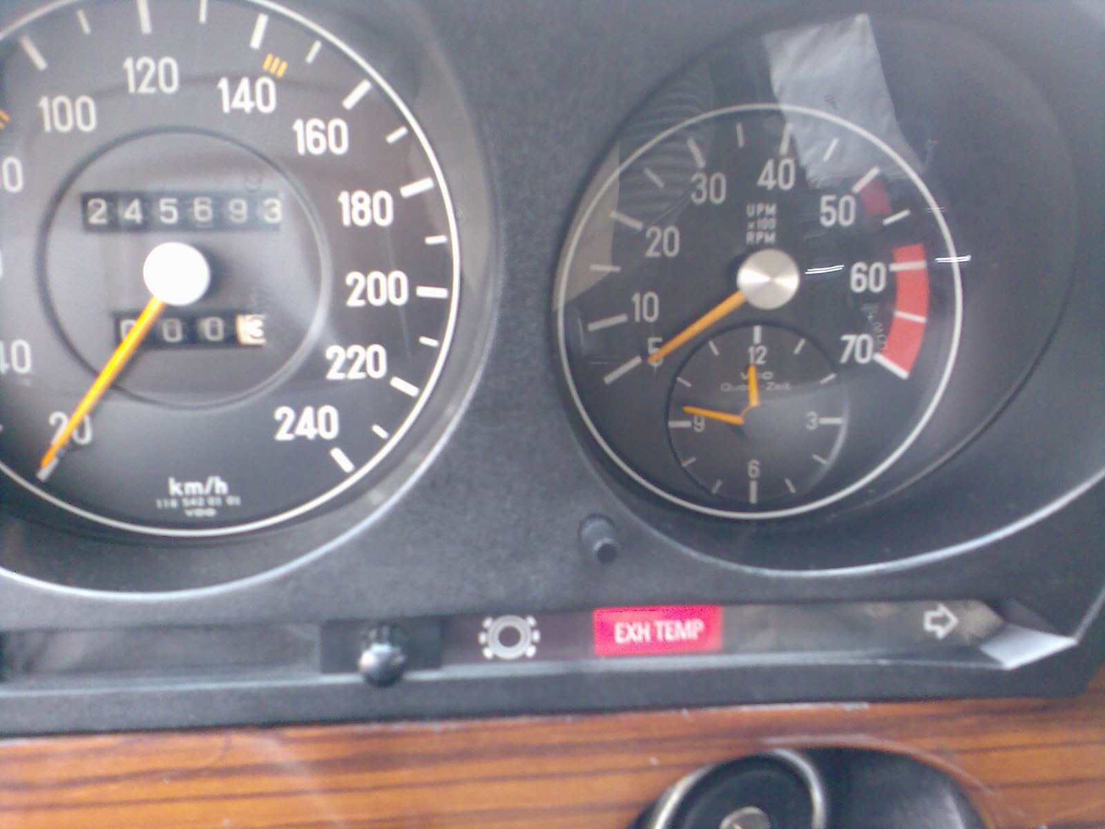 W116 450 SEL "EXH Temp" Kontroll-Lampe?