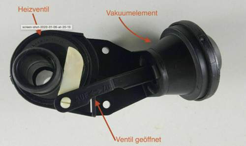 Heizventil mit Vakuum/Zelle