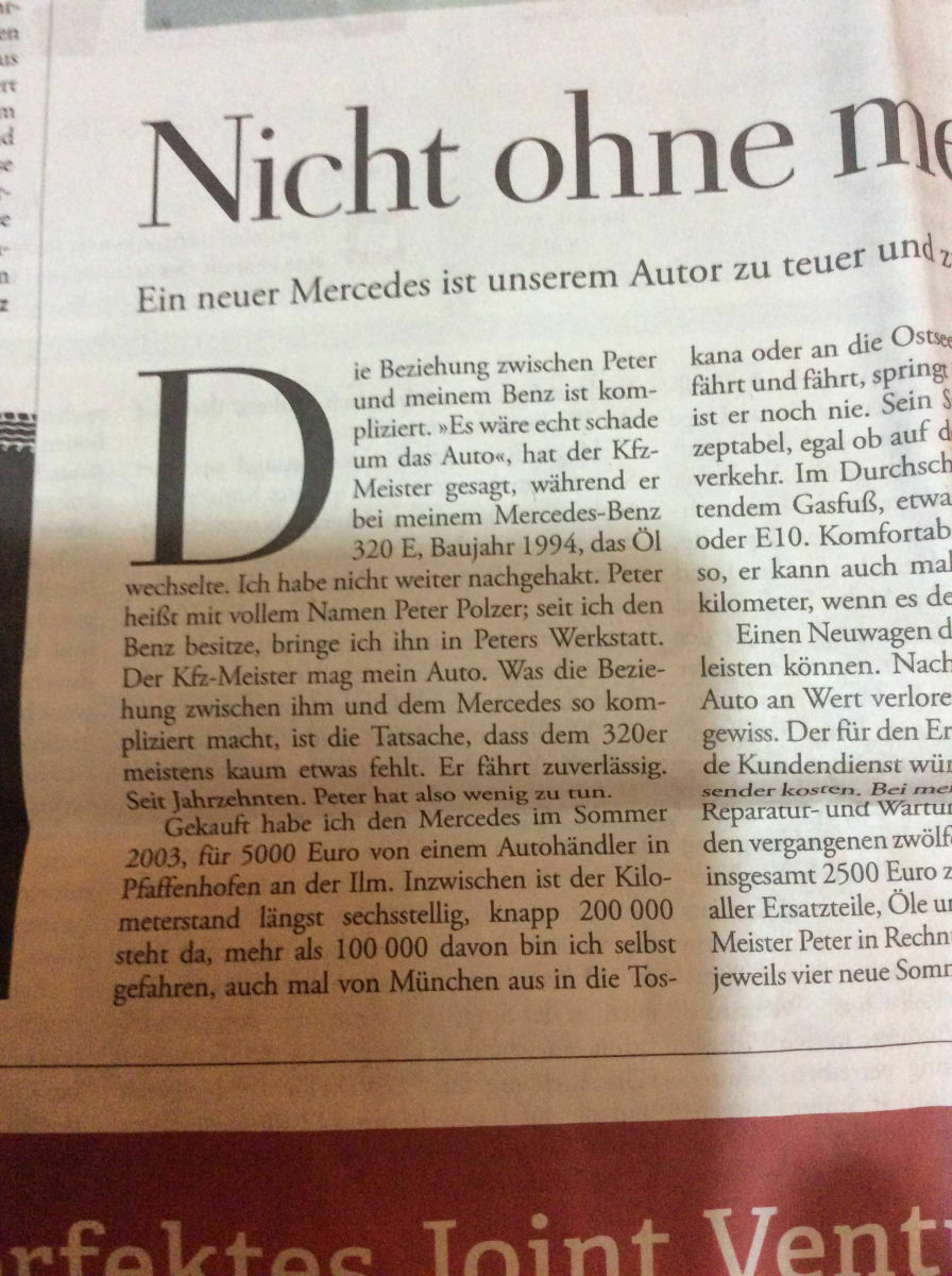 W124 gelobt in der Zeit (320E)