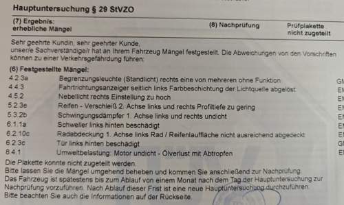 Mängelbericht