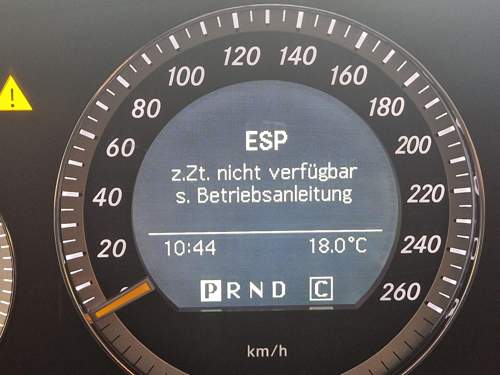 ESP Fehler im Kombiinstrument