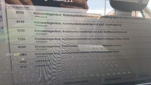 Klimafehlermeldungen