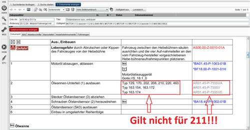 Ölstandschalter beim 4MATIC ausbauen