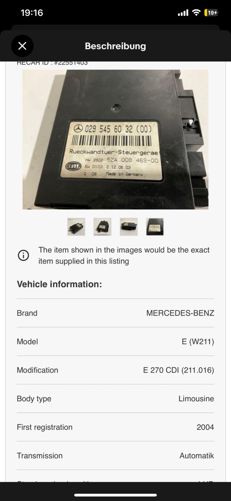 W211 MOPF elektrische Heckklappe geht sporadisch