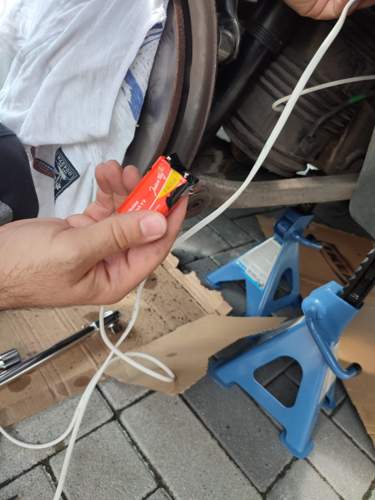 9v Blockbatterie, Kabel an 2 Pins Balg