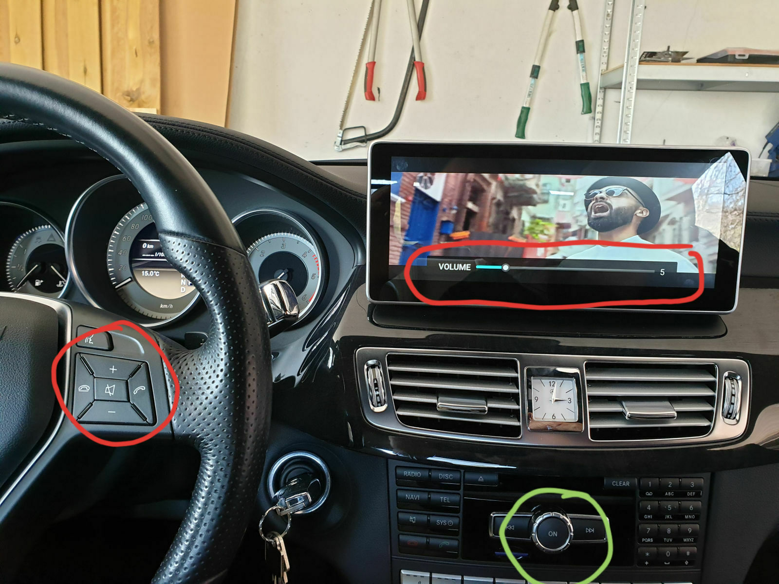 W212 / S212: 10,25" Display Android Screen für NTG4.5/7 COMAND