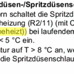 [Funktion Waschdüsenheizung]