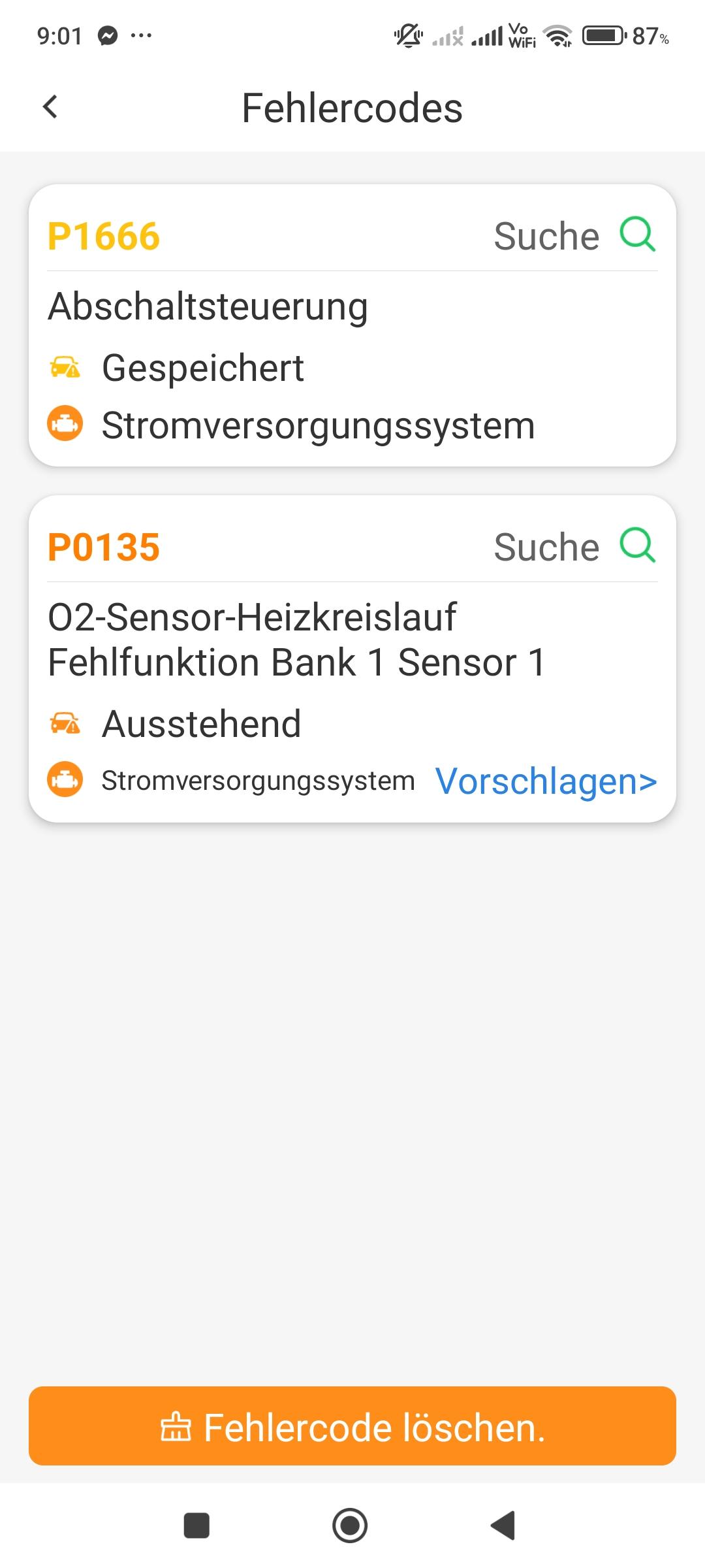 W220 Motorprobleme Code P1666