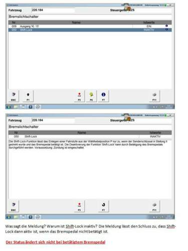 Screenshot EZS Istwert Bremslichtsch.