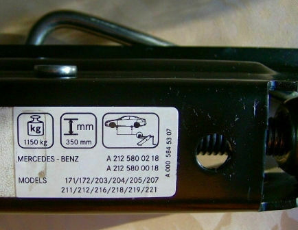 Wagenheber identisch für S212, W212, W211, S211, W204, W203?
