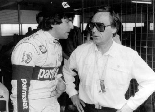 Archivbild: Bernie Ecclestone (r.) mit Nelson Piquet, 1984