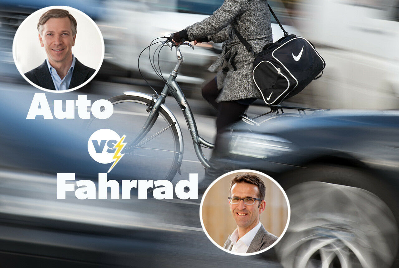 Kampfradler gegen aggressive Autofahrer? In den Städten verschärft sich der Konkurrenzkampf. Der Radverkehr hat stark zugenommen, auch die Zahl der Autos ist deutlich gewachsen