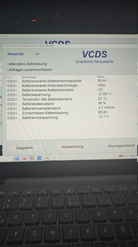 Batteriewerte ohne Rekuperation